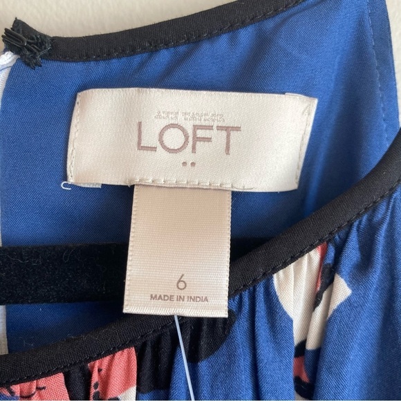 MWT Loft Halter Fit Flare Floral Dress 6 - Picture 3 of 12